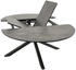 DEGAMO Gartentisch LYON Aluminium oval 200x140cm hellgrau