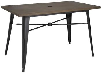 Bolero Kompletter Outdoor Tisch Dunkles Holz 120x76x76cm (FT955)