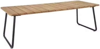 Brafab Nolli Gartentisch Aluminium/Teak schwarz/natur 175x90 cm (5067-8)