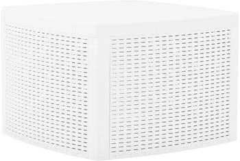 vidaXL Beistelltisch Kunststoff Weiß 54×54×36,5 cm (48774)