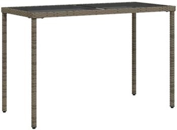 vidaXL Gartentisch mit Glasplatte Poly Rattan Grau (9839.365073)