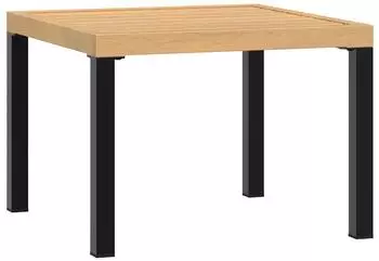 vidaXL Garten-Couchtisch Pulverbeschichteter Stahl Schwarz 55x55x39,5 cm (4008568)