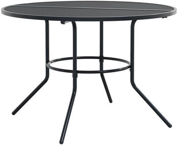 vidaXL Terrassentisch Rund Anthrazit Pulverbeschichteter Stahl (9839.4009264)