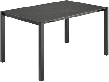 OUTLIV. Ausziehtisch 140/210x70cm Edelstahl/Glas-Keramik Dunkelgrau