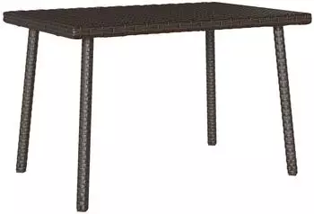 vidaXL Garten-Couchtisch Rechteckig Braun 60x40x37 cm Poly Rattan