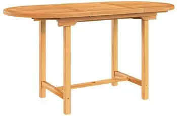 vidaXL Gartentisch Ausziehbar 110-160x80x75 cm Massivholz Teak