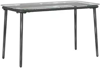 vidaXL Gartentisch Schwarz 80 x 40 x 45,5 cm Poly-Rattan