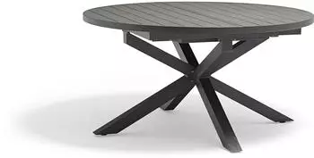 Destiny Arona rund oval Metall ausziehbar Ø 120/170x120 cm anthrazit