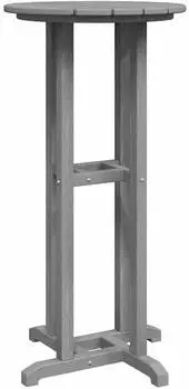 vidaXL Bartisch Hellgrau 55 x 55 x 107 cm Polyethylen