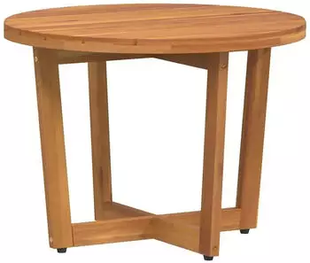 vidaXL Garten-Beistelltisch Rund Ø55x40 cm Massivholz Akazie