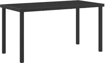 vidaXL Gartentisch Schwarz 140 x 70 x 73 cm Metall
