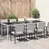 vidaXL Gartentisch Weiß 250x100x75 cm Poly Rattan und Hartglas