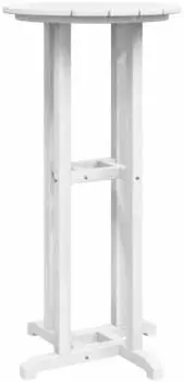 vidaXL Bartisch Weiß 55 x 55 x 107 cm Polyethylen