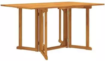 vidaXL Garten-Klapptisch Butterfly 150x90x75 cm Massivholz Teak
