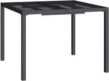 vidaXL Gartentisch Anthrazit 100x100x72 cm Stahl