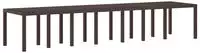 vidaXL Gartentisch Braun 400 x 100 x 73 cm Poly-Rattan