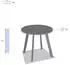 Hespéride Saona round side table matte graphite 50 x 45 cm