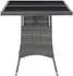 vidaXL Gartentisch Grau 140 x 80 x 74 cm Poly Rattan (318716)