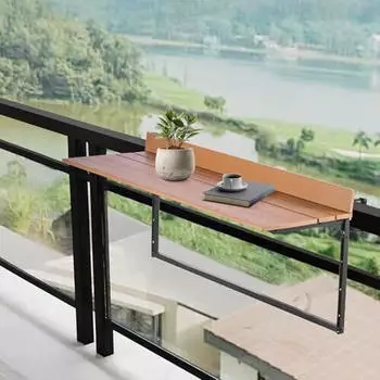 VEVOR Balkon-H&auml;ngetisch klappbar 1000x345mm 5-stufig verstellbar (DL-BC06)