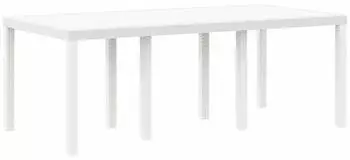 vidaXL Gartentisch Wei&szlig; 200 x 100 x 73 cm Poly-Rattan