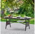 Casaria Polyrattan Gartentisch Takeo 190x90x75cm WPC Braun