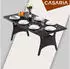 Casaria Polyrattan Gartentisch Takeo 190x90x75cm WPC Braun