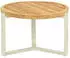 Applebee Monaco Loungetisch Ø60cm Aluminium/Teak Weiß/Natur/Hellgrau
