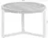 Applebee Monaco Loungetisch Ø60cm Aluminium/Teak Weiß/Natur/Hellgrau