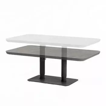 Zebra Move Lifttisch 140x80cm Aluminium/Keramikfliese Dunkelgrau
