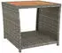 vidaXL Beistelltisch mit Holzplatte Grau Poly Rattan & Akazienholz (319559)