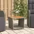 vidaXL Beistelltisch mit Holzplatte Grau Poly Rattan & Akazienholz (319559)