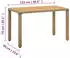 vidaXL Gartentisch Beige 123x60x74 cm Poly Rattan & Massivholz Akazie (316797)