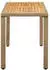 vidaXL Gartentisch Beige 123x60x74 cm Poly Rattan & Massivholz Akazie (316797)