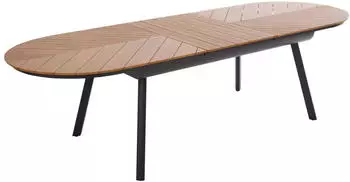 Oviala Extendable garden table 12 persons wood effect