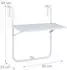 Relaxdays Folding balcony table 59.5 x 36 cm white