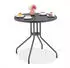 Relaxdays Round garden table 4 persons 80 cm grey