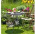 Relaxdays Round garden table 4 persons 80 cm grey
