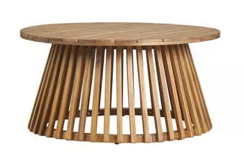 Miliboo Nassau round coffee table 80 cm solid wood