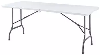 en.casa Ljusnarsberg rectangular folding table 180 x 75 x 72 cm white