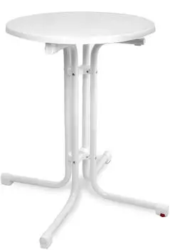 Beautissu Bistroni folding bistro round table 60 cm white