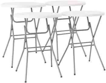 sweeek Klappbare Party-Stehtische aus Stahl, 4er-Set (RECPL80X4)