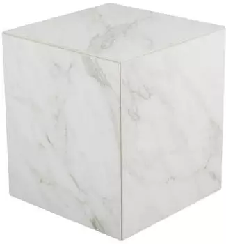Brafab Zten Gartencouchtisch Aluminium Kunststein Marmor wei&szlig; 40x40cm (2747-52)