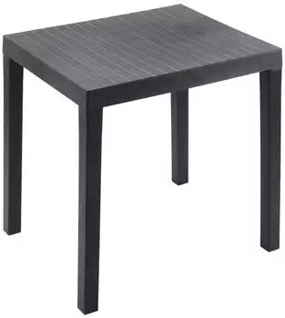 Spetebo Gartentisch CLUB Kunststoff 78x65cm anthrazit (3985)