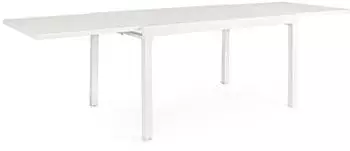 Bizzotto Pelagius Ausziehbarer Gartentisch Aluminium Wei&szlig; 135-270x90cm (662713)