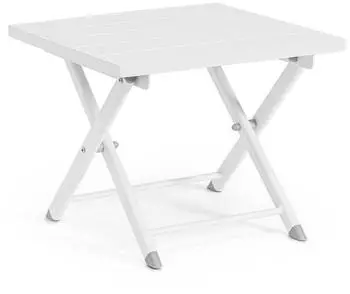 Hellin Taylor Beistelltisch Aluminium klappbar Wei&szlig; (0663288)