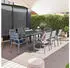 Home Deluxe SOL MADERA Gartensitzgruppe Aluminium ausziehbar 180–240cm, 10 Stühle
