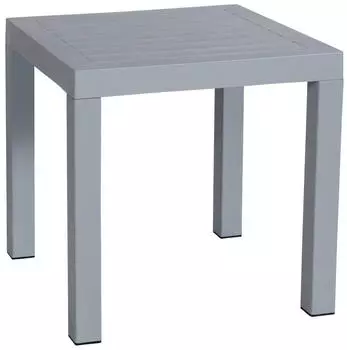 CLP Ocean Quadratischer Gartentisch, Polypropylen, Grau, UV-best&auml;ndig (305062)