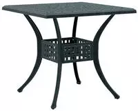 vidaXL Gartentisch Gr&uuml;n 80x80x75 cm Aluminiumguss