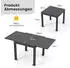 Costway Terrassentisch 160x80cm