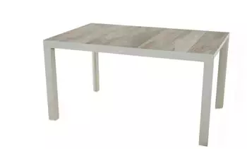 Siena Garden Silva Gartentisch 140x90cm Aluminium/Keramikfliese Natur/Hellgrau
